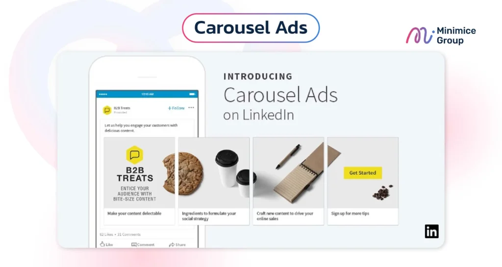 ตัวเลือกของโฆษณา LinkedIn Ads