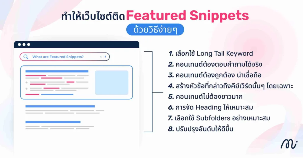 ทำให้เว็บไซต์ติด Featured Snippets ด้วยวิธีง่ายๆ