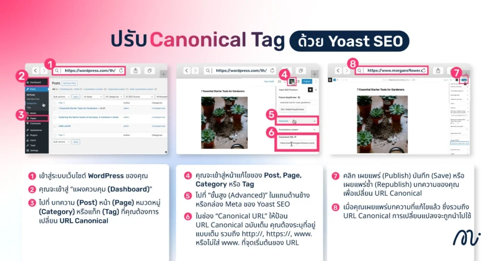 ปรับ Canonical Tags ด้วย Yoast SEO