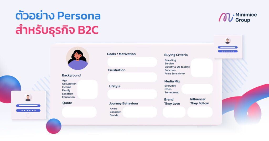 ตัวอย่าง Customer Persona สำหรับธุรกิจ B2C