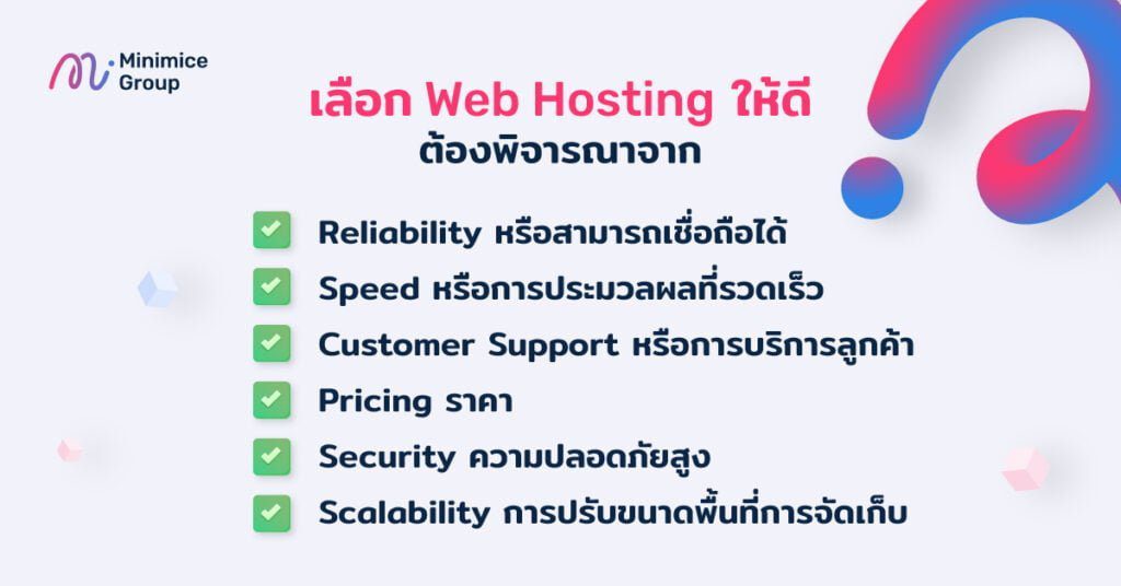 วิธีเลือก Web Hosting