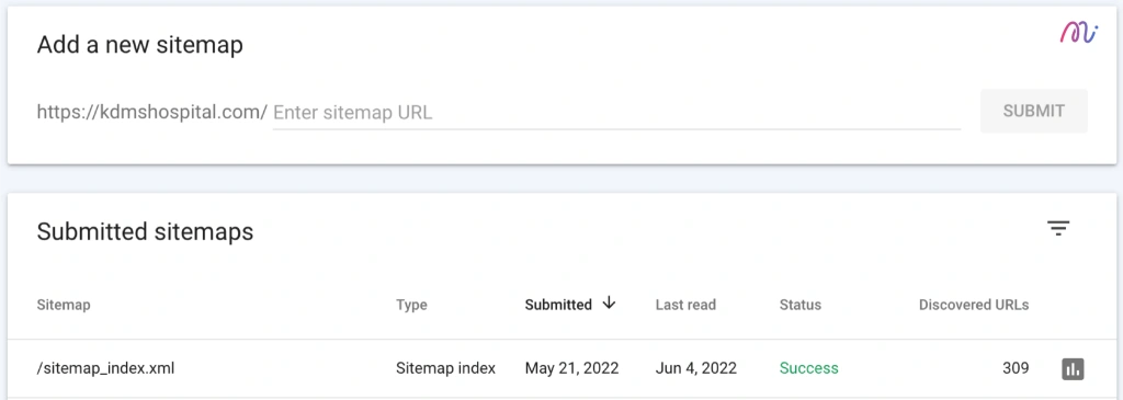 วิธียืนยัน sitemap ใน search console