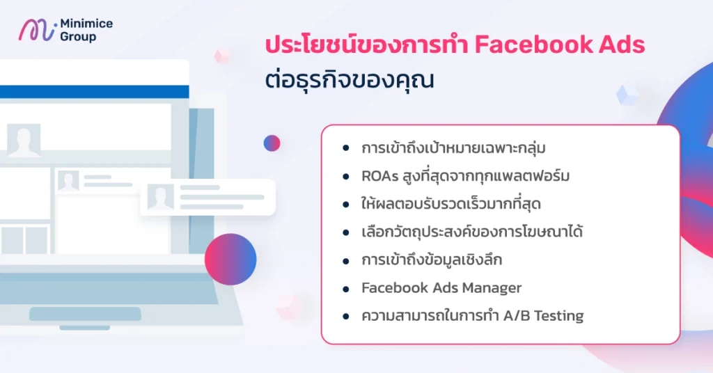 ประโยชน์ของการทำ Facebook Ads