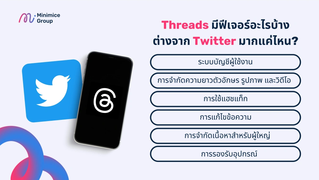 Threads มีฟีเจอร์อะไรบ้าง ต่างจาก Twitter มากแค่ไหน