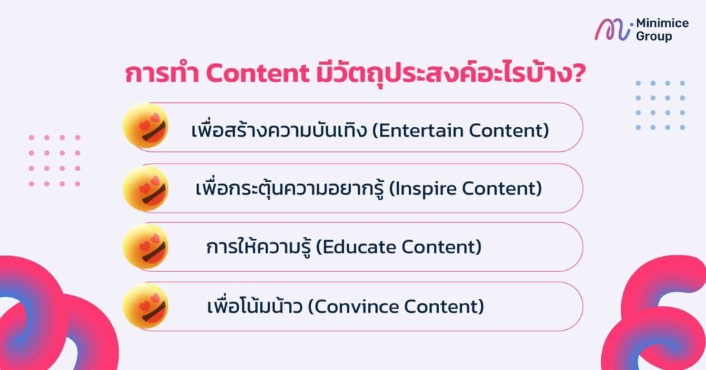 การทำ Content มีวัตถุประสงค์อะไรบ้าง?