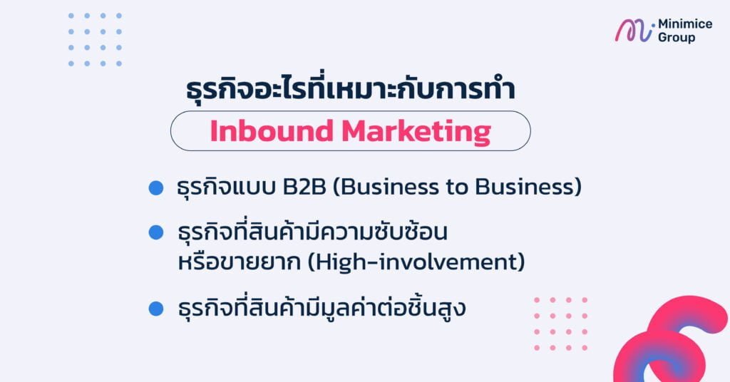 inbound marketing เหมาะกับธุรกิจไหนบ้าง