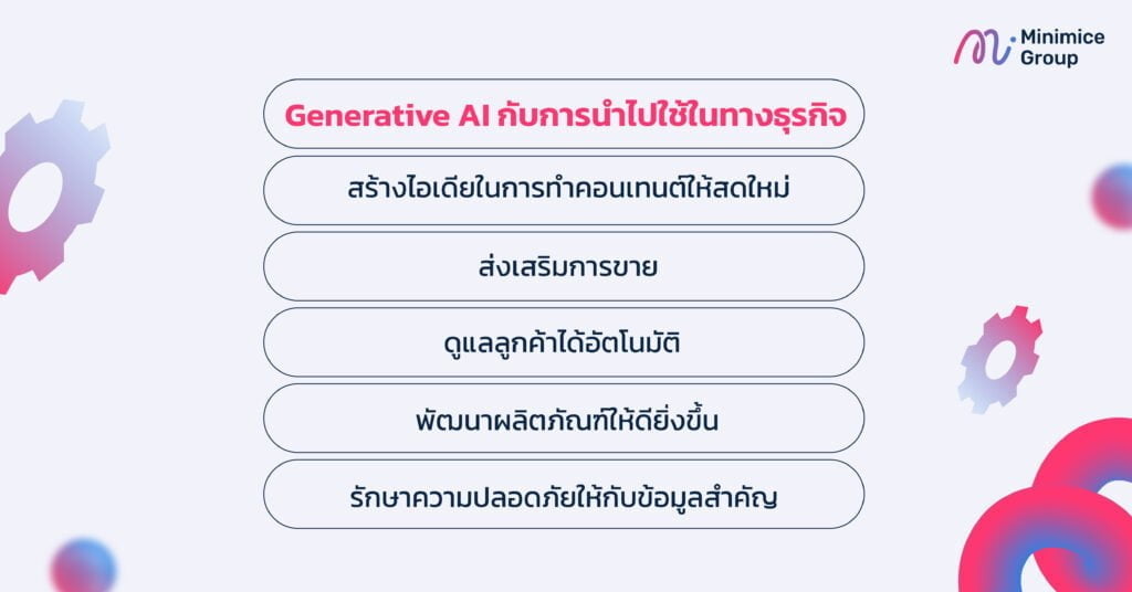 generative ai กับธุรกิจ