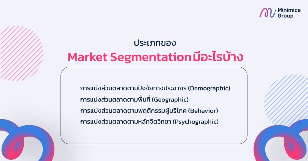 Market Segmentation มีกี่ประเภท