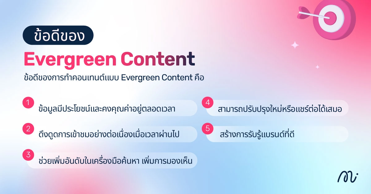 ข้อดีของ Evergreen Content
