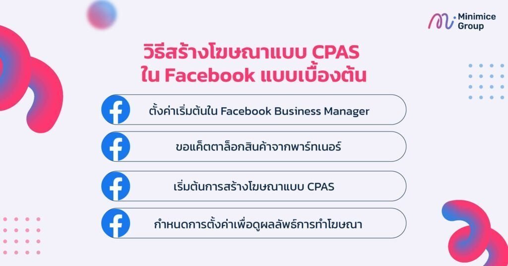 วิธีสร้างโฆษณาแบบ CPAS ใน Facebook แบบเบื้องต้น