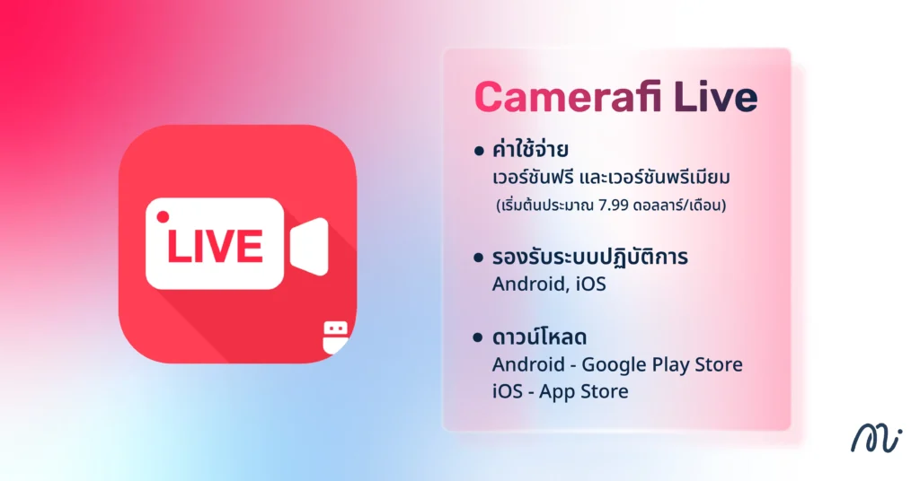 Camerafi Live แอปไลฟ์สดพร้อมฟีเจอร์ตัดต่อเรียลไทม์