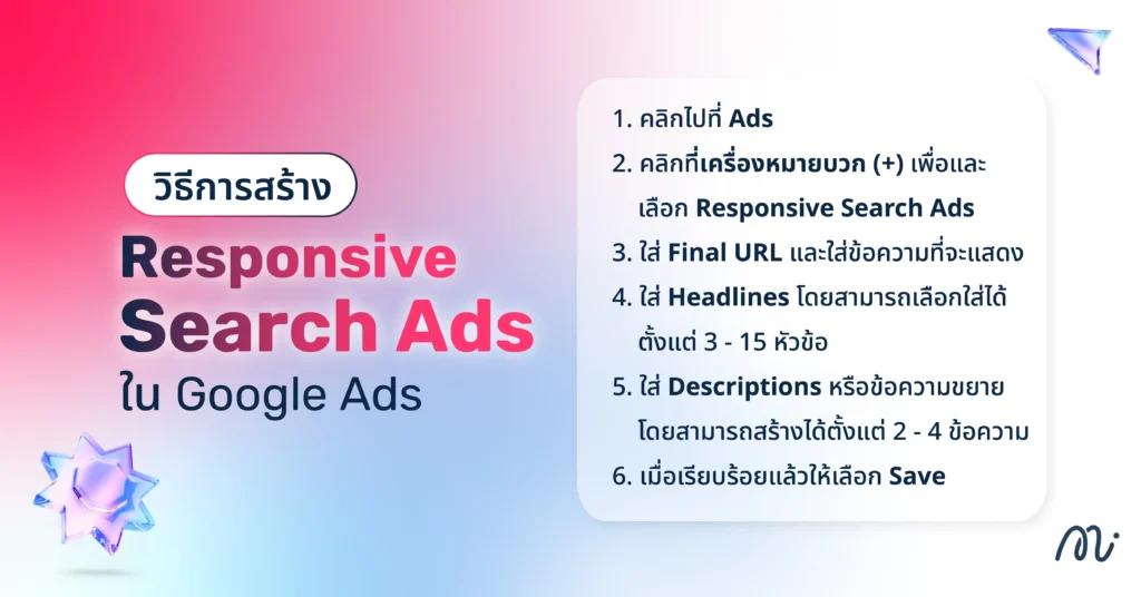 วิธีการสร้าง Responsive Search Ads ใน Google Ads