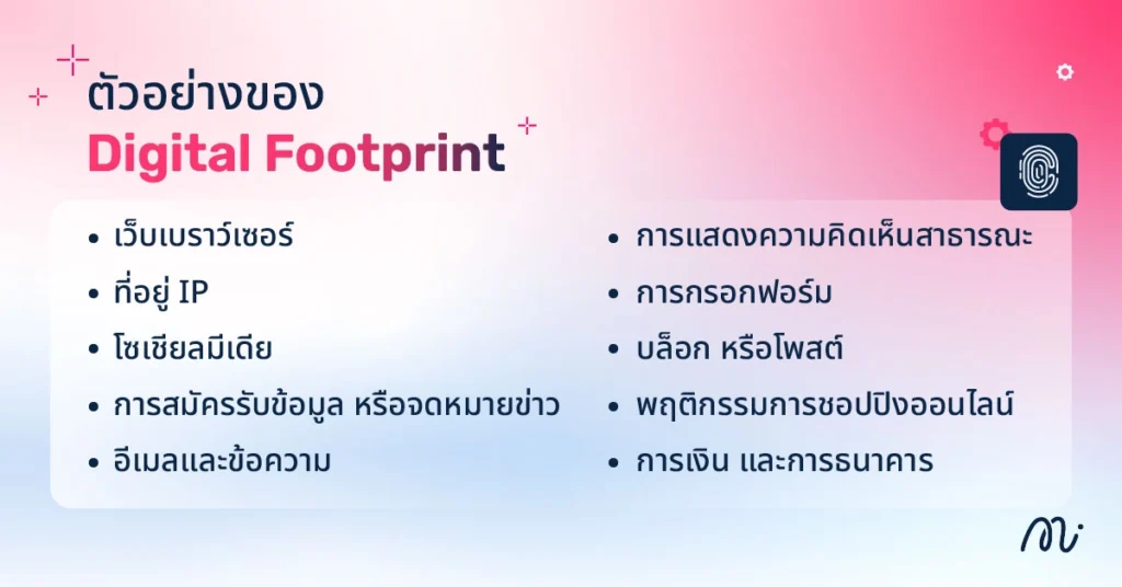 ตัวอย่างของ Digital Footprint