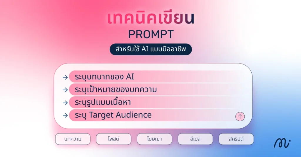 เทคนิคเขียน Prompt สำหรับใช้ AI แบบมืออาชีพ