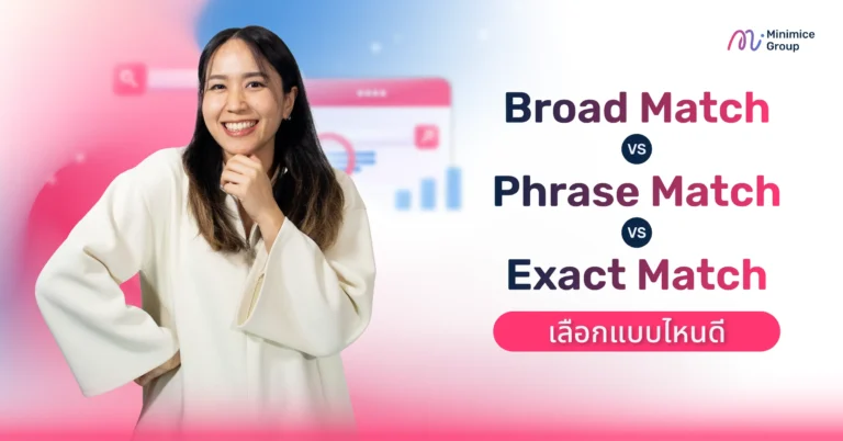 Broad Match vs Phrase Match vs Exact Match เลือกแบบไหนดี