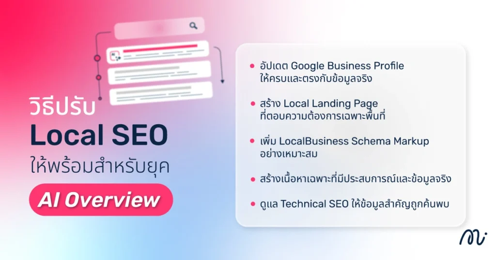 วิธีปรับ Local SEO ให้พร้อมสำหรับยุค AI Overview