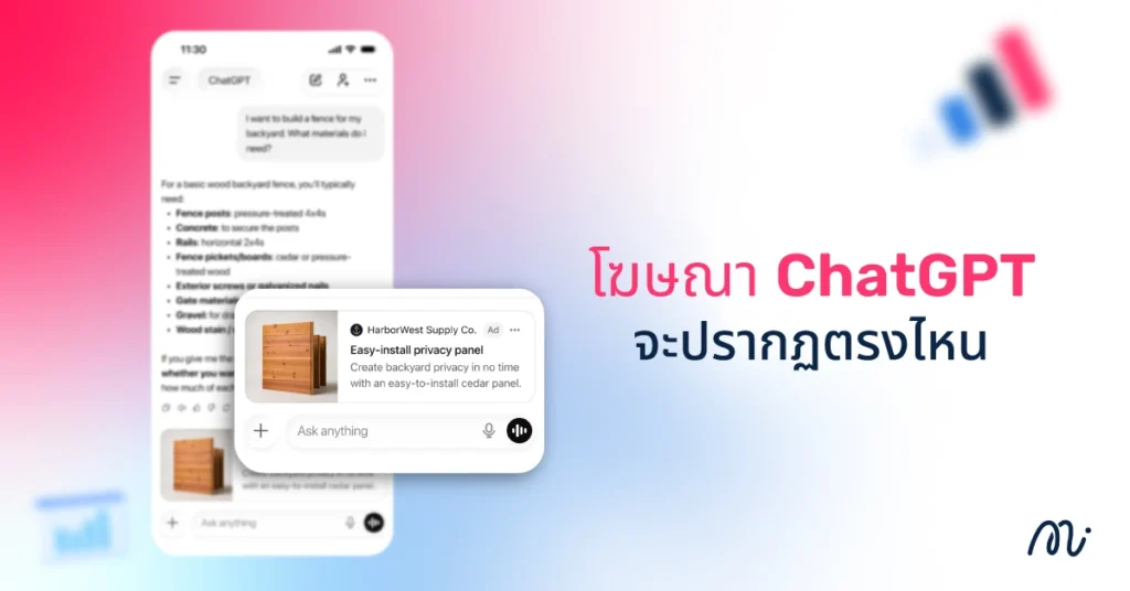 โฆษณา ChatGPT จะปรากฏตรงไหน
